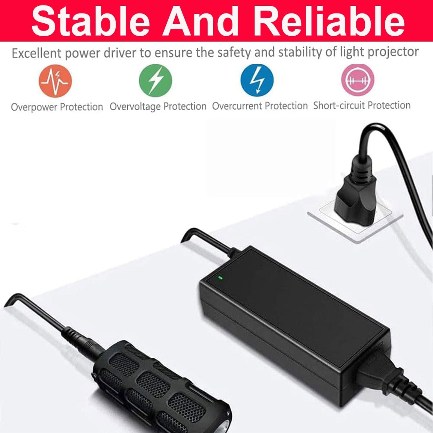HAASHADA 12V 100-240V 12V 10A 120 Power Supply, Power Transformers, AC to DC Power Supply LED Adapter, Watt Max