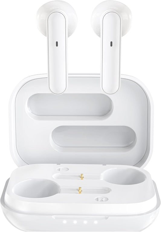 CBTek Seamless 40 Wireless Bluetooth Earbuds, with Any iPhone and Android, Built-in Mic with Charging Case, Deep Bass