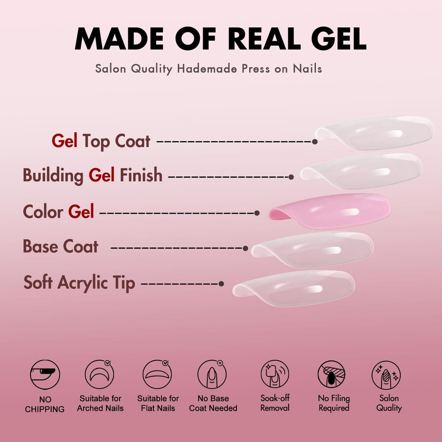 KQueenest Black Press On Nails Long Square - Acrylic Press On Nails with Glue, Dark Coffin Medium Fake Nails Press ons, Glossy Opaque, Reusable Soft Gel Glue on Nails for Manicure Gift, 24 Pcs