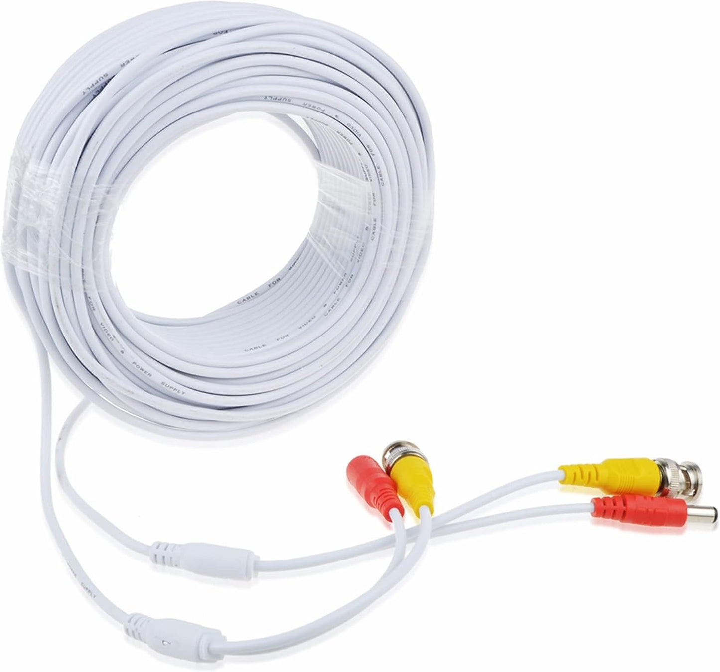 150ft White BNC Video Power Siamese Cable for CCTV Systems