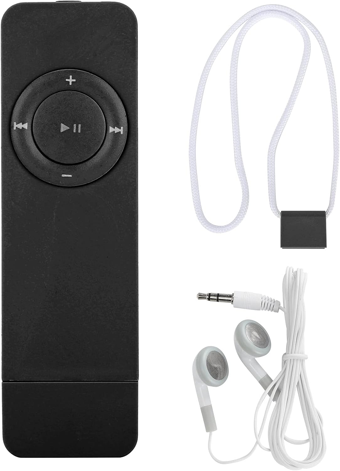 Dioche MP3 32GB 3.5mm USB Player with Expandable Memory, Includes Earphones & Clip, Portable Music Player for Kids