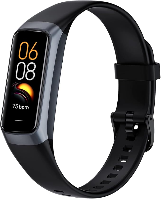 Fitness Tracker with 24/7 Heart Rate Blood Oxygen Sleep Monitor,Activity Tracker with 1.1" AMOLED Touch Color Screen, Multiple Sport Modes Step Counter,IP68 Waterproof for Women Men