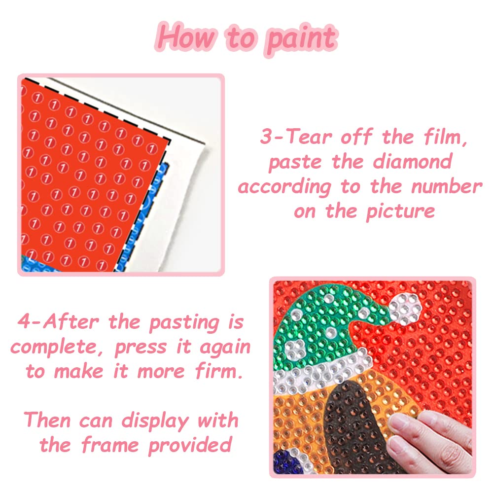 Akutoer Cute Anime 5D Diamond Drawing Kits, Gem Arts & Crafts Supplies with Frames, Cartoon Painting with Diamond, DIY Paint Supplies for Kid(Pocho)