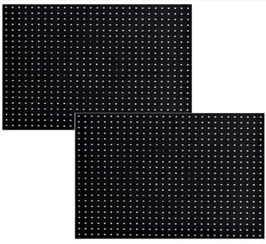 WallPeg Made in USA Pegboard Panels Garage Organization - Wall Storage Kit (PB-2 B) (2) ea - 24" x 16" Peg Board Tool Organizer Panel Set - Garage Organizer Kit