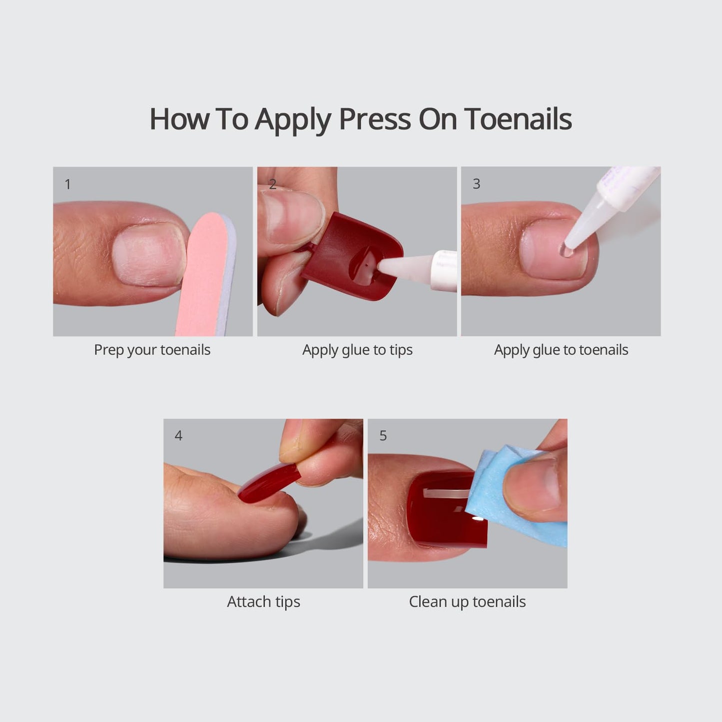 BTArtbox Press On Toenails Short - Isle Plumeria Pedi, Easy-to-Apply Flower French Tip Square Toe Nail Press Ons with Glue and Adhesive Tabs in 15 Sizes - 30 Toenails All-in-One Kit