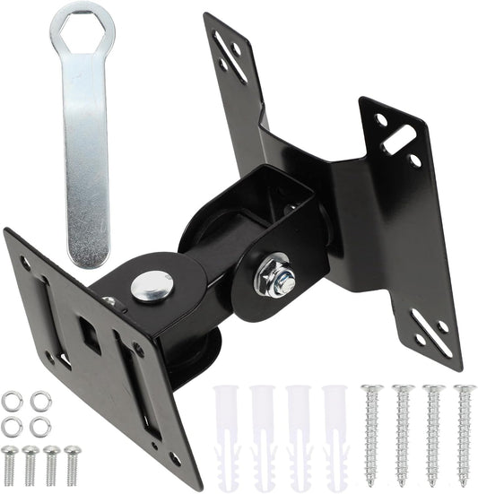 Vaguelly 360-degree 14-27 Inch Wall Mount Tv Stand and Monitor Mount Swivel Bracket Rotation Metal Shaft Compatible