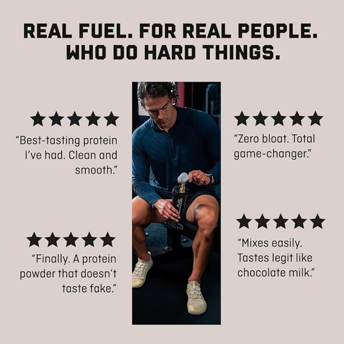 Jocko Fuel Mölk Whey Protein Powder 22g Protein - Low Sugar Monk Fruit Blend - Muscle Recovery & Growth, Packaging May Vary (28 Servings, Vanilla Milkshake)
