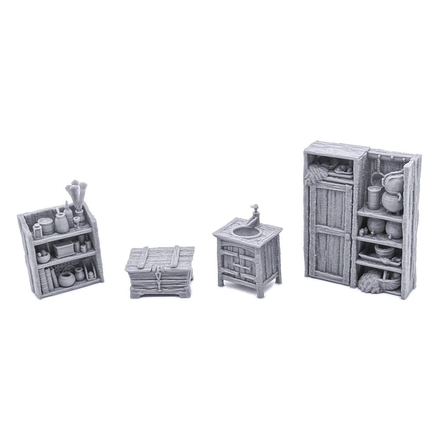 EnderToys City Furnishings by Printable Scenery, 3D Printed Tabletop RPG Scenery and Wargame Terrain 28mm Miniatures