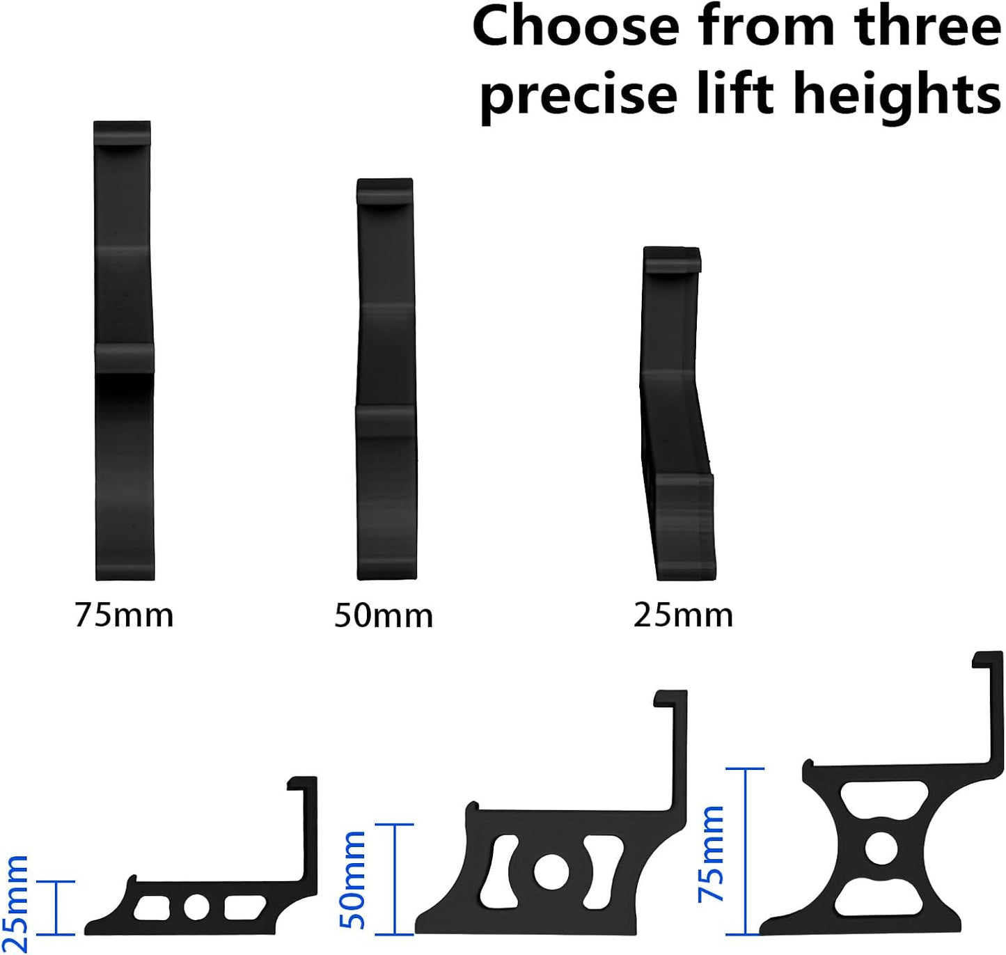 Generic 3-Height (25mm-75mm), Installation(50mm Soundbar Stand Compatible with Arc, Adjustable Riser Base Sturdy Base