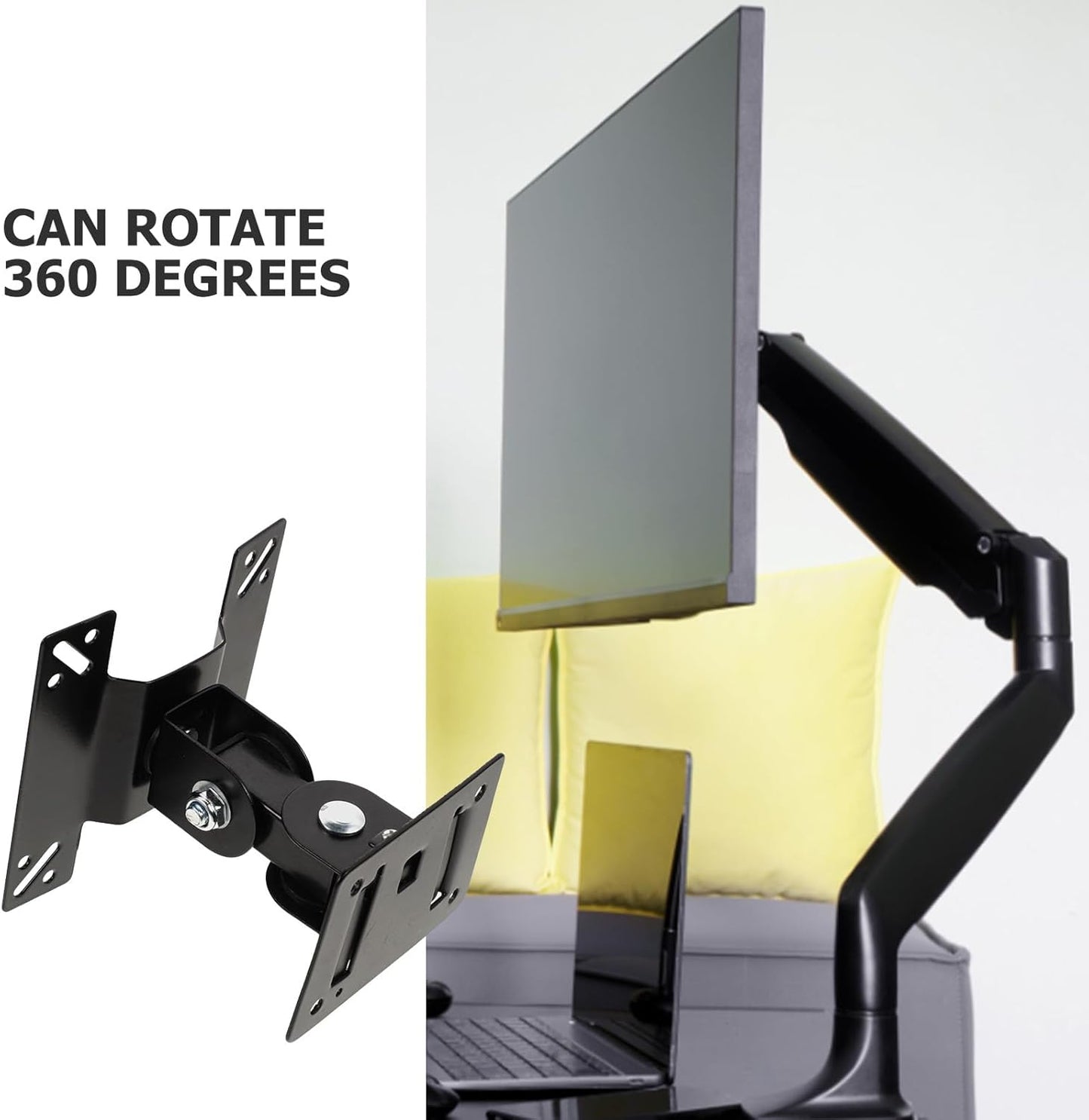 DOITOOL 14-27 Inch Monitor and Tv Wall Mount Bracket Metal Rotatable Display Stand for Home Office Flat Screen Screens