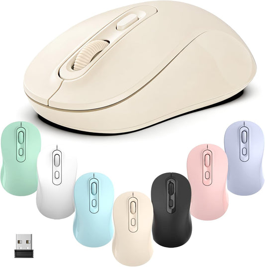 TvvTvvT 2026 4 (800/1200/1600), Wireless Mouse, New Model, Silent Click Ergonomic Design, Portable, Buttons, Adjustable