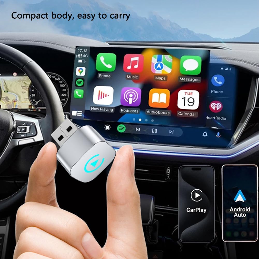 MZYLW 2018 2019 2020 2021 2022 2023 2024 2-in-1 Car Wireless CarPlay Adapter for Subaru Crosstrek Support Apple CarPlay