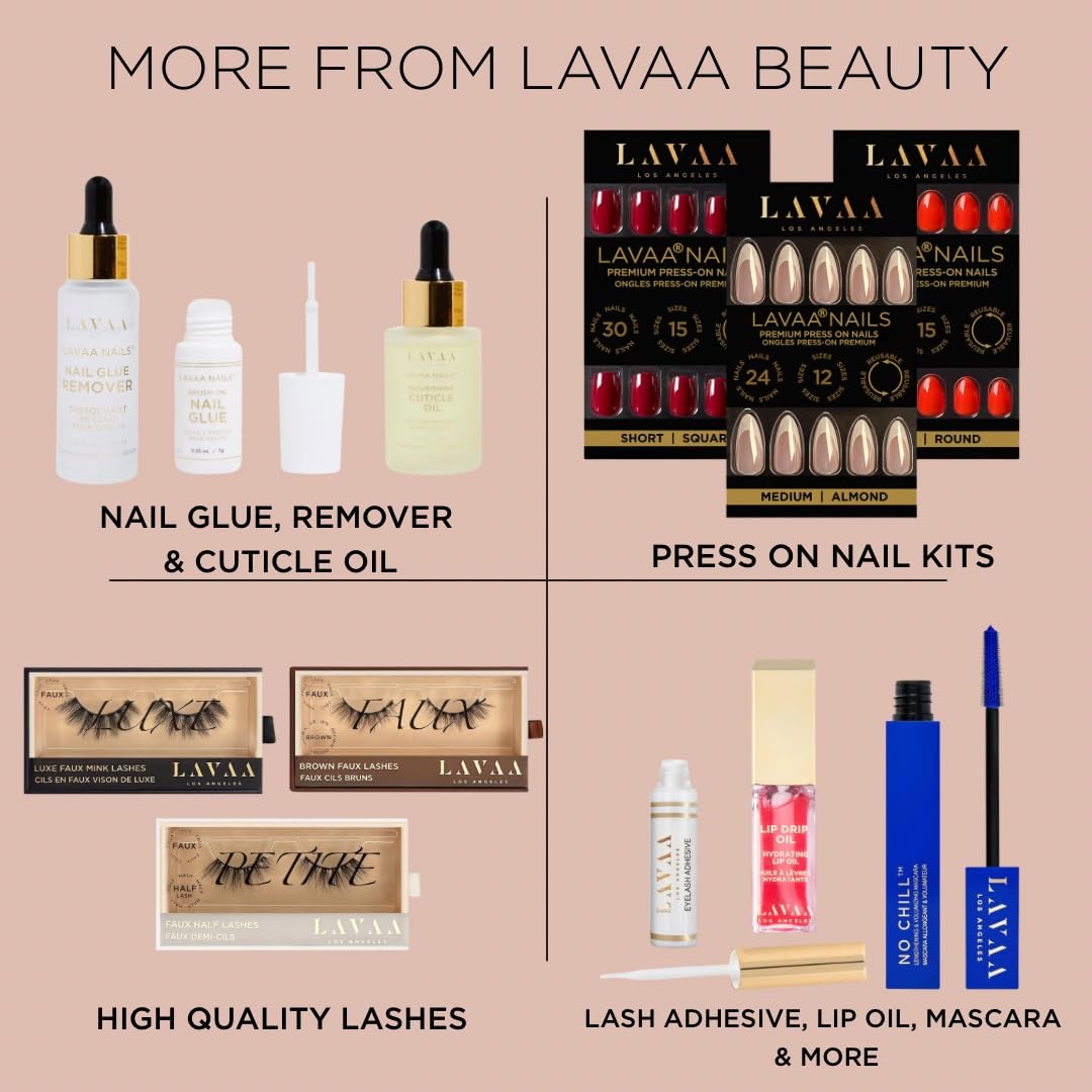 VINTAGE RED Press-On Nails by Lavaa Beauty | Medium Square | Red Matte Square Nails