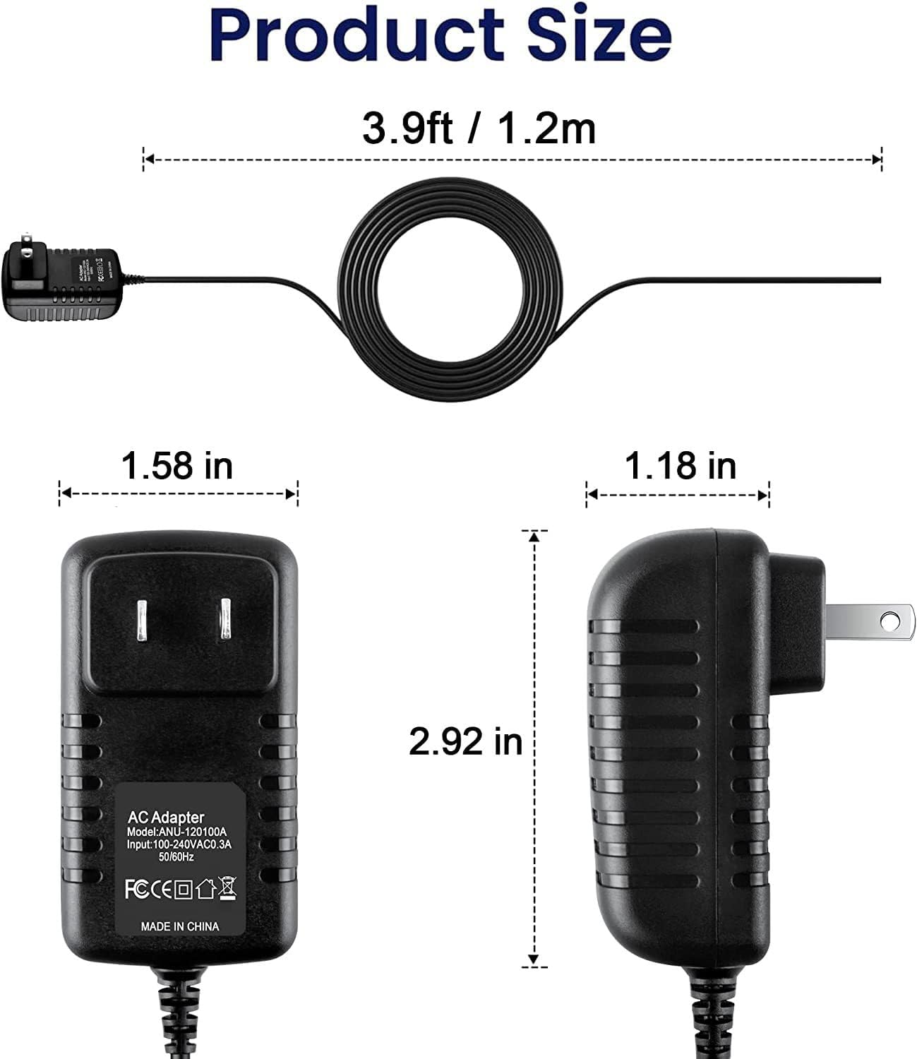 Xzrucst 8V D.C.8V 500mA 8 8VDC AC/DC Adapter for Input: Volt The Plane Toy Kid's Ride on Toys Electric Battery-Powered