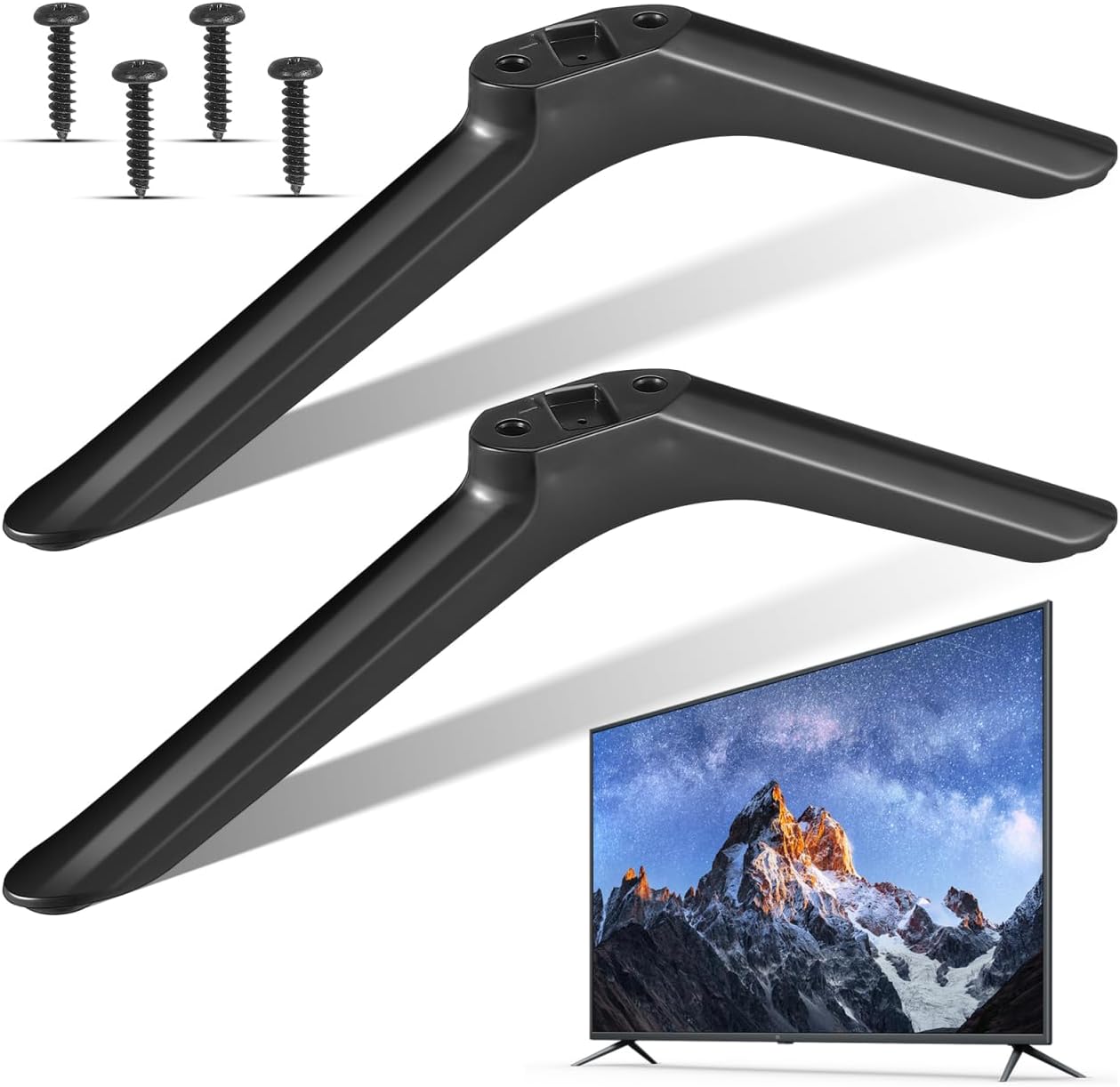 32 Inch BESTYASH Universal Tv Stand Legs with Screws Replacement Tv Feet Base Stand Mount for Smart Tvs Tabletop Use