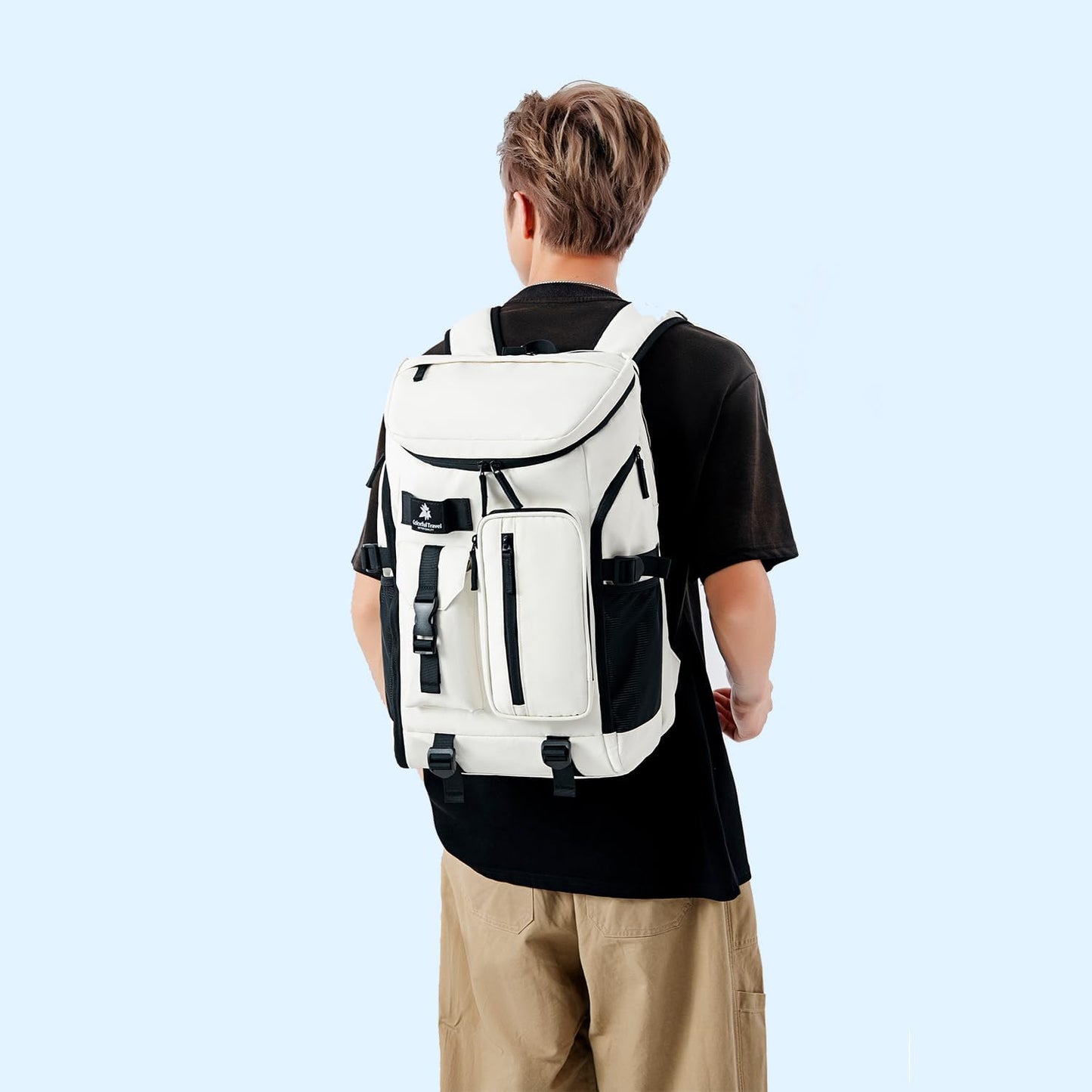 Backpack 4-Way Kalesi Gym Duffle Tennis Bag Waterproof with Shoes Compartment for travel Sport Hiking laptop (Wood