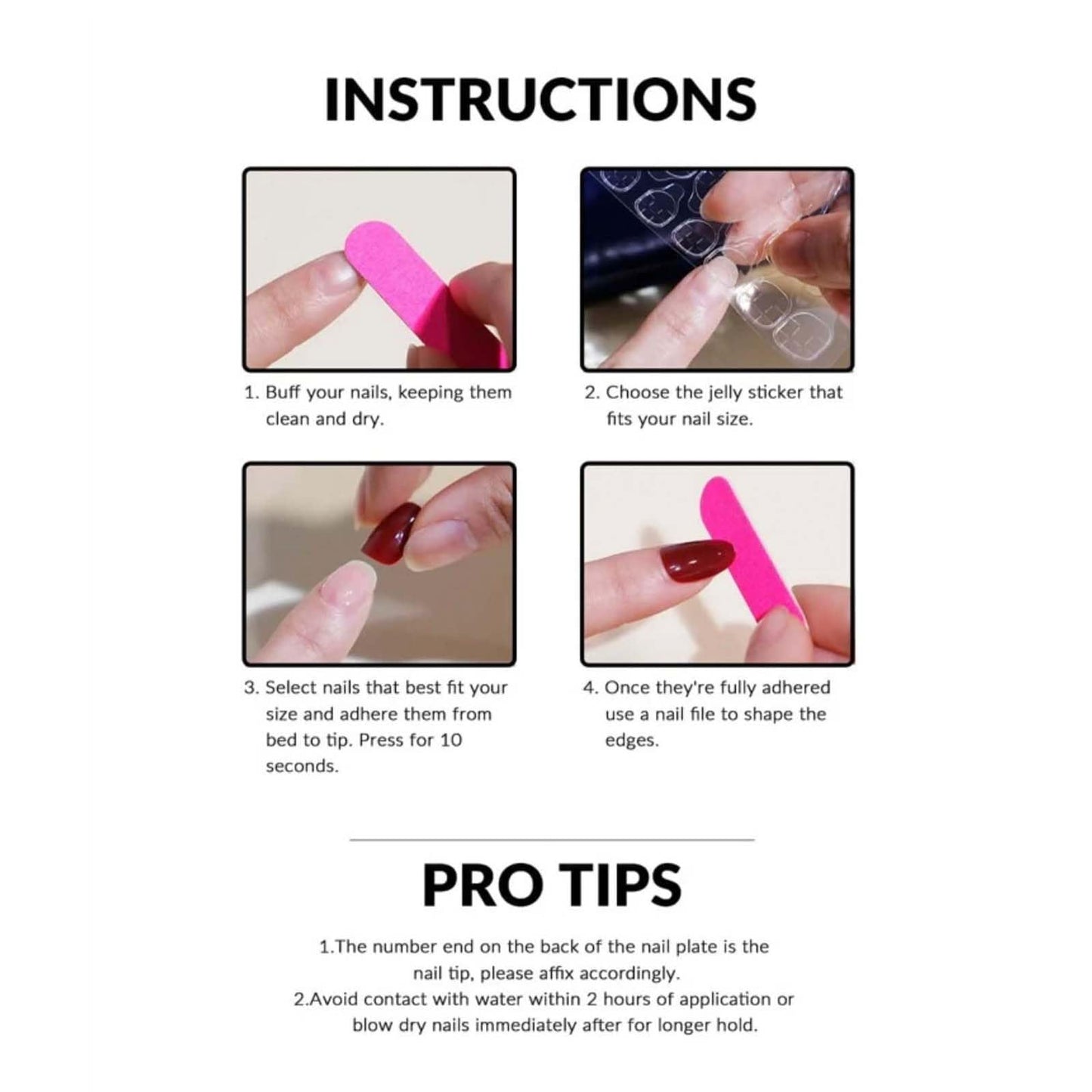 Gifiky Long Square Press on Nails French Fake Nails Red Nails Tips Full Cover Crystal Gem Design False Nails for Women and Girls 24Pcs