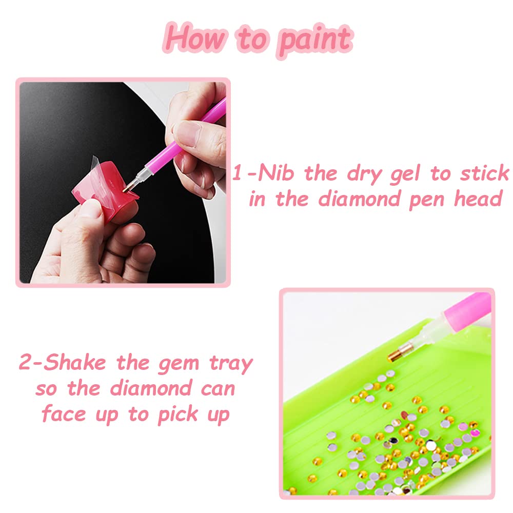 Akutoer Cute Anime 5D Diamond Drawing Kits, Gem Arts & Crafts Supplies with Frames, Cartoon Painting with Diamond, DIY Paint Supplies for Kid(Pocho)