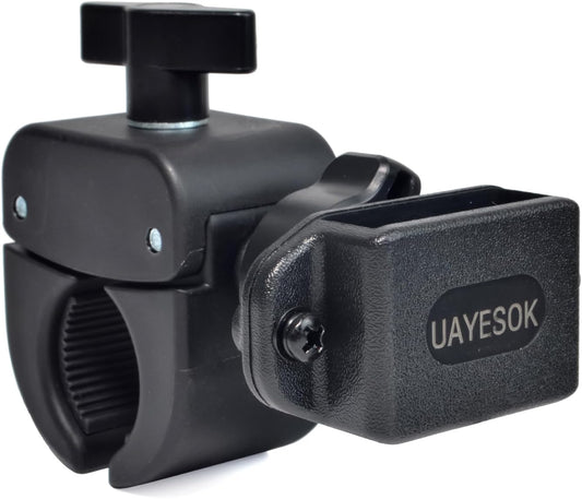 UAYESOK Bicycle/Motorcycle Walkie-Talkie Handlebar Mount, Vehicle Grab Rail Clamp Radio Holder for HT, Scanner, Speaker