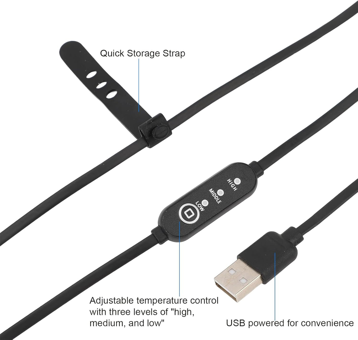 Zopsc 3 (425mm) Lens Heater Strip, Temperature Adjustable USB Dew Heater for Telescopes, Cameras, and Viewfinders