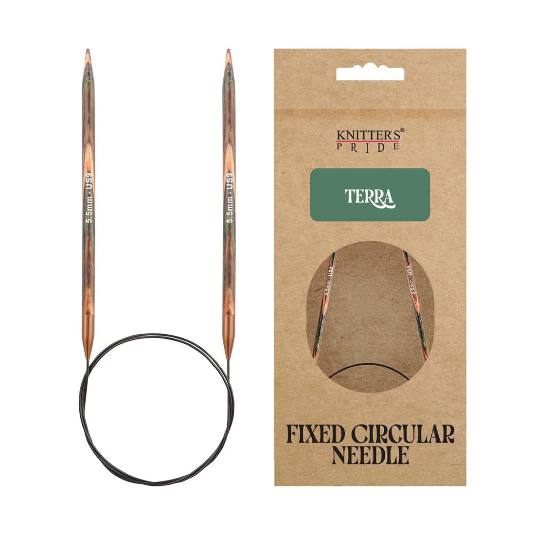 Knitter’s Pride Terra Fixed Circular Needles 40"" (100cm) – US Size 9 (5.5mm)