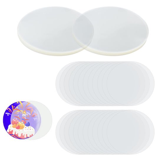 Loghohu 200 Pcs Clear Badge Film, 2.25 inch 58 mm Button Making Supplies Clear Circle Mylars Button Maker Supplies for DIY Arts Crafts Badge Buttons Protective Film