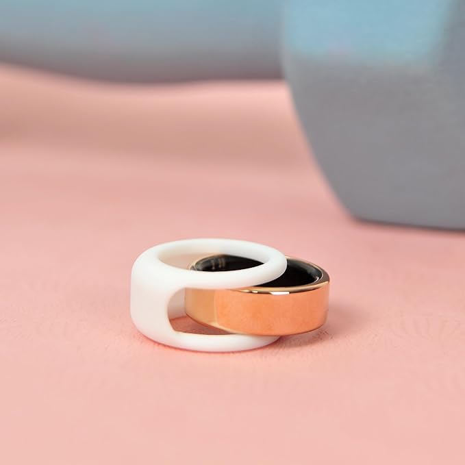 Rinfit Smart Ring Protector - Silicone Ring Enhancer for Active Lifestyle and Gym - StyleFit U.S. Design Patent - White, Size 7