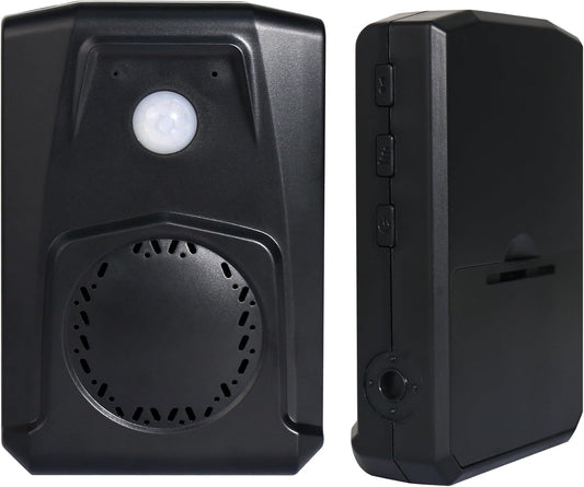 Waytronic MP3 90dB 13ft 120 Programmable Motion Sensor Voice Player, PIR Infrared Motion Activated Speaker with Custom