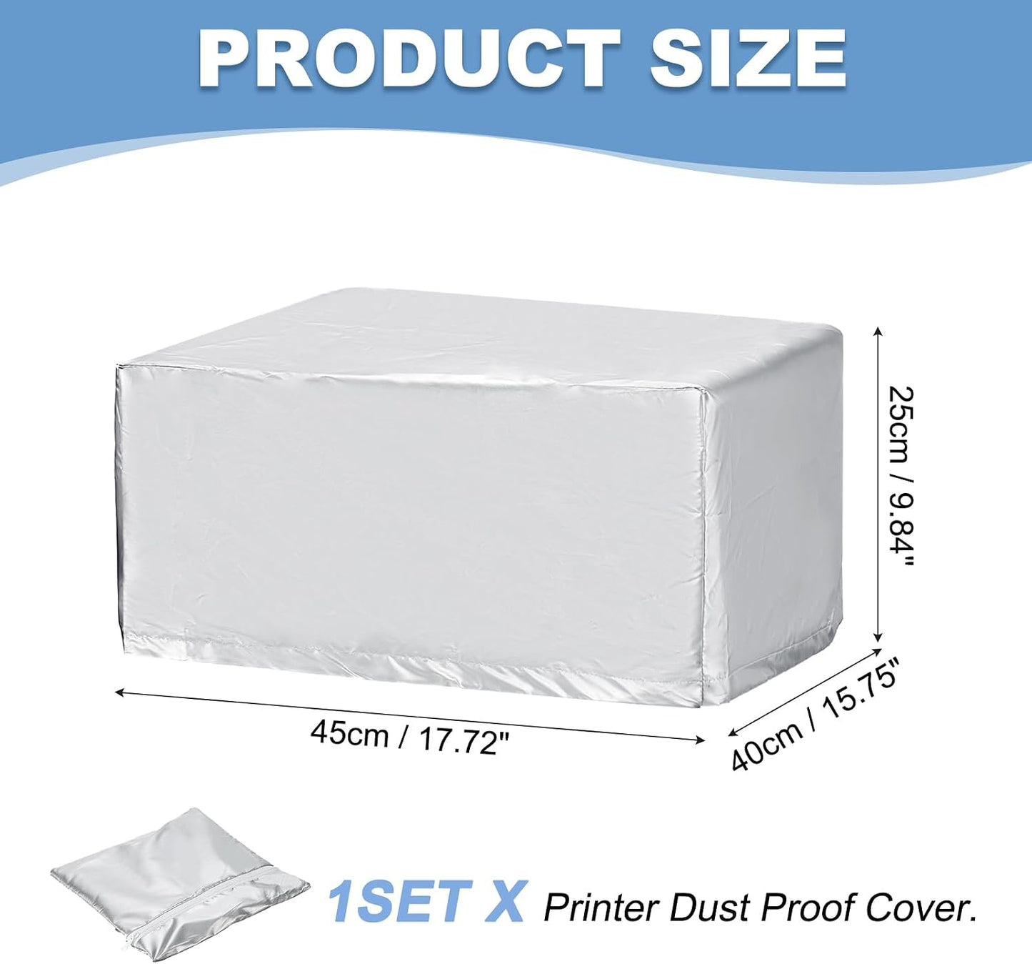 17.72 Inch 1Pcs PATIKIL Printer Dust Cover Case, Water Proof Static Free Polyester Protective Cover Jacket for Various