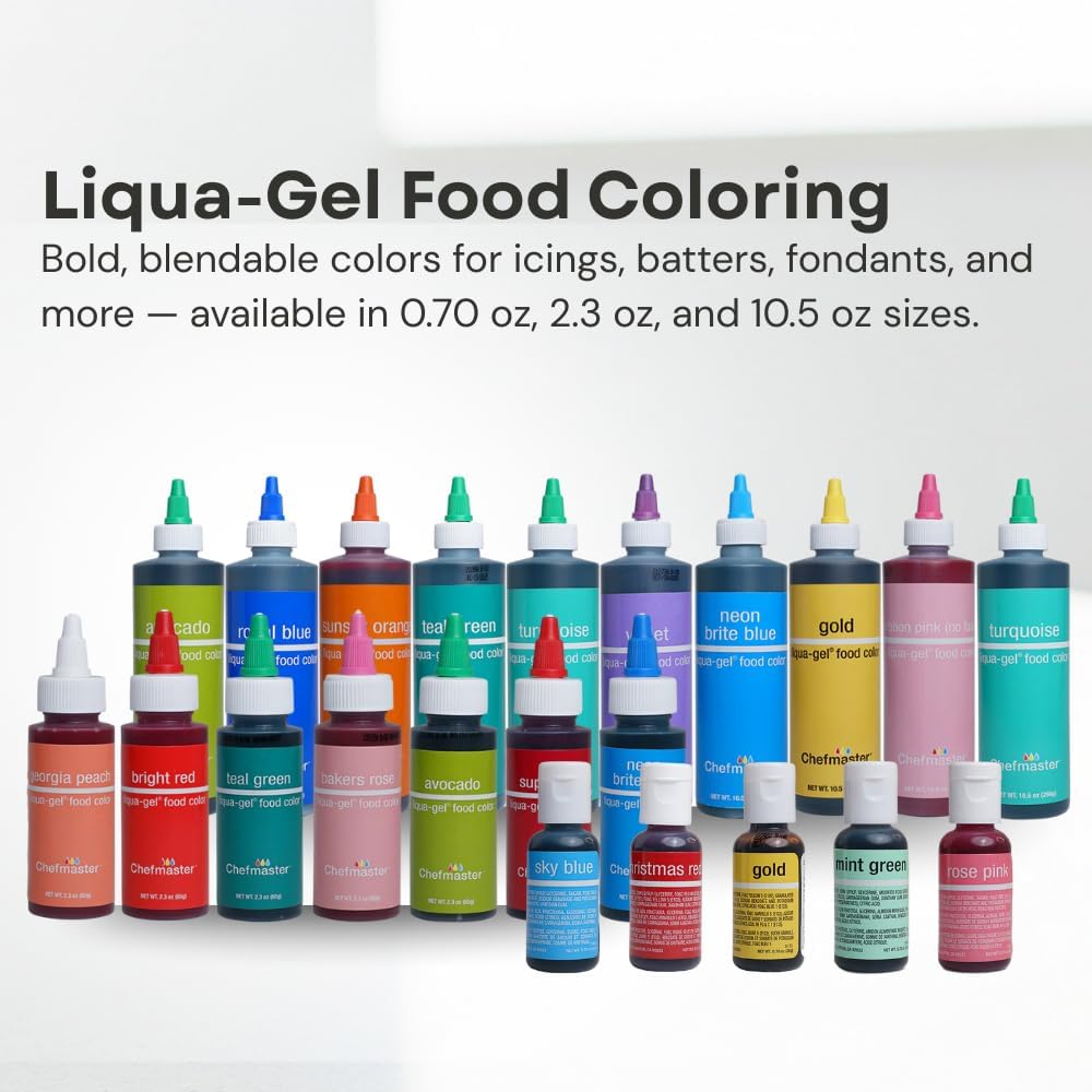 Chefmaster Liqua-Gel Food Color, Net Weight 10.5 Ounce (298 Grams), Leaf Green