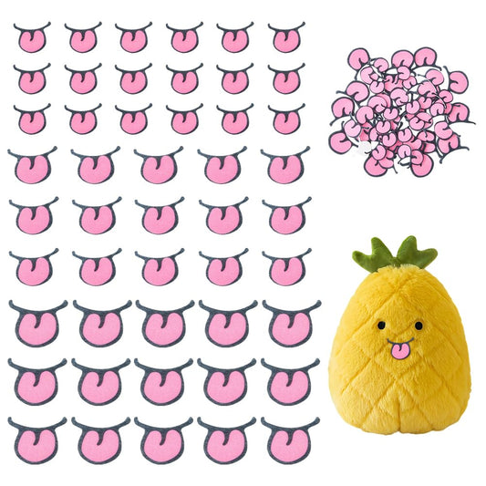 FINGERINSPIRE 300Pcs Felt Mouth 3 Sizes Pink Black Felts Mouths Felt Animal Mouth Patches Soft Felts Craft Mouths Supplies for DIY Amigurumi Stuffed Animals and Puppet Making Projects