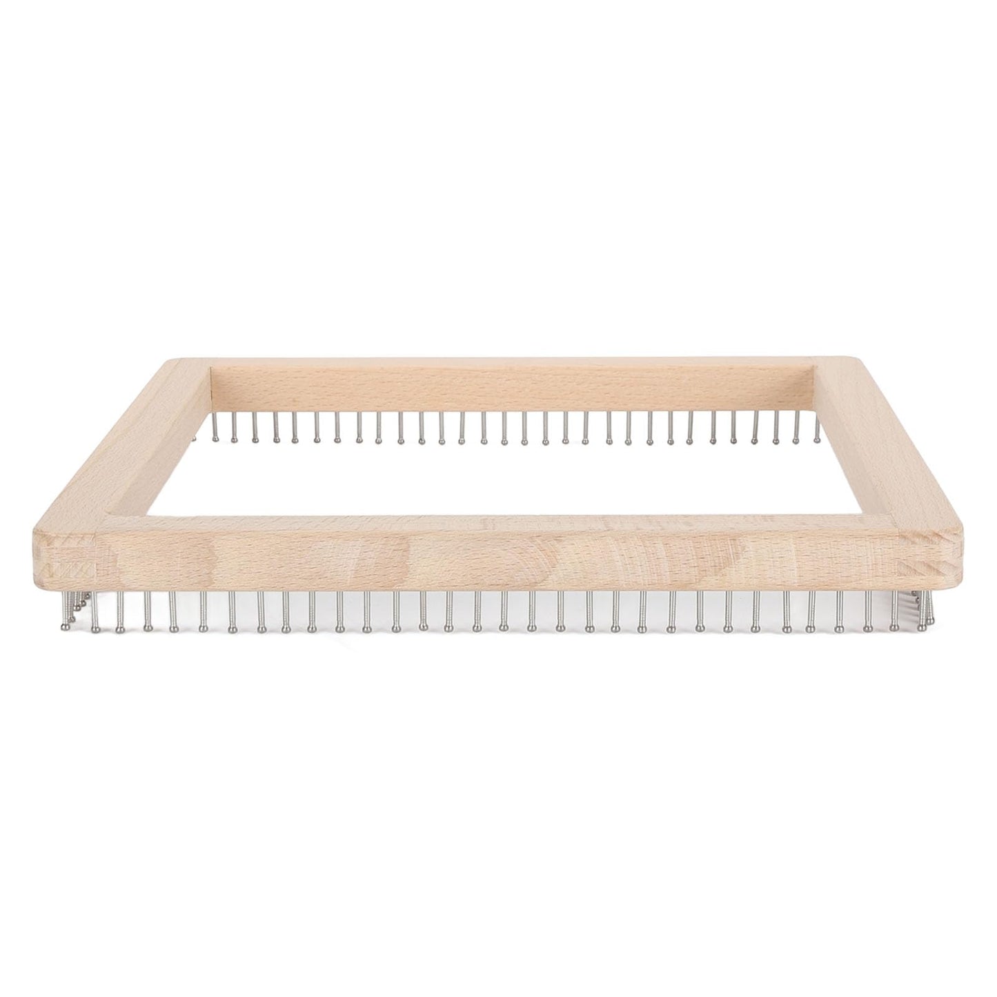Wooden Knitting Looms for Blankets Square, DIY Hand Crafted Chunky Yarn Looms Board for Hat Scarf Socks Sweater Beech Wood & Stainless Steel (30 * 30cm)