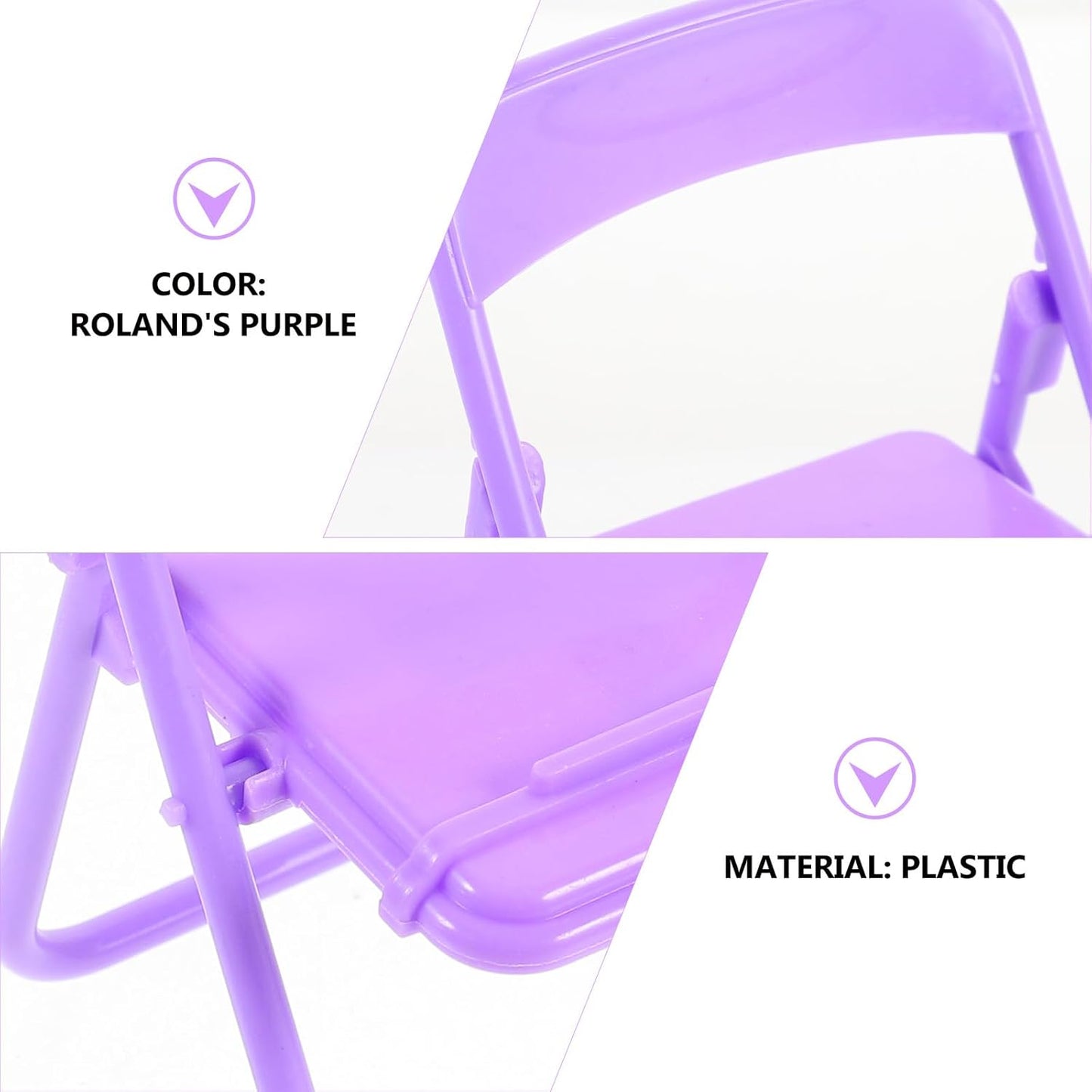 Beaupretty 10 Pack Creative Purple Foldable Chair-Shaped Phone Stands - for Home & Office