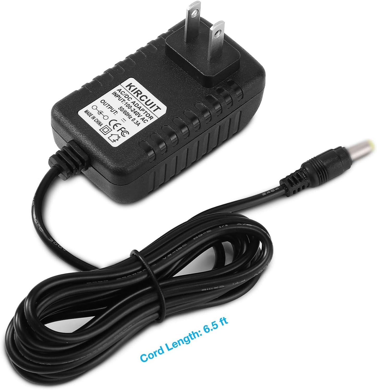 Kircuit 12FT BL-C210 BL-C210A BLC210 BLC210A (Total Cable) AC to DC Adapter for Panasonic Network IP Camera Wireless