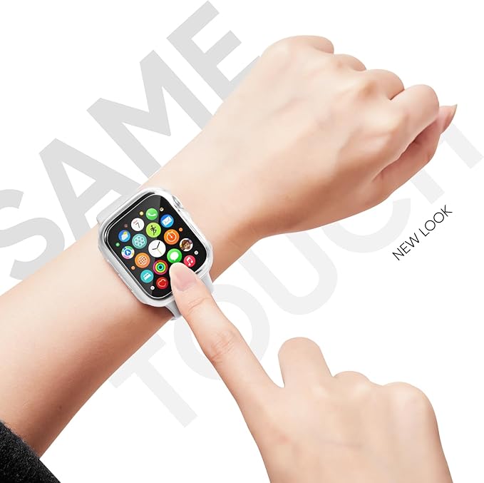Compatible for Apple Watch Series 11 10 Band 42mm and Case with Screen Protector, Soft Silicone Sport Strap Bands and Protective Cover with Tempered Glass for iWatch Series 11 10