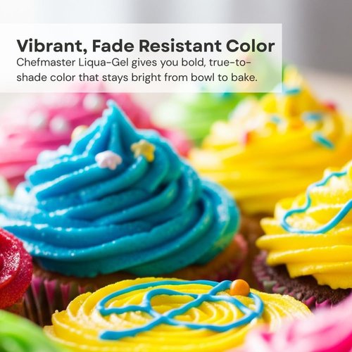 Chefmaster Fuchsia Liqua-Gel® Food Coloring - Vibrant, Professional-Grade Dye for Icing & Fondant | 2.3 oz