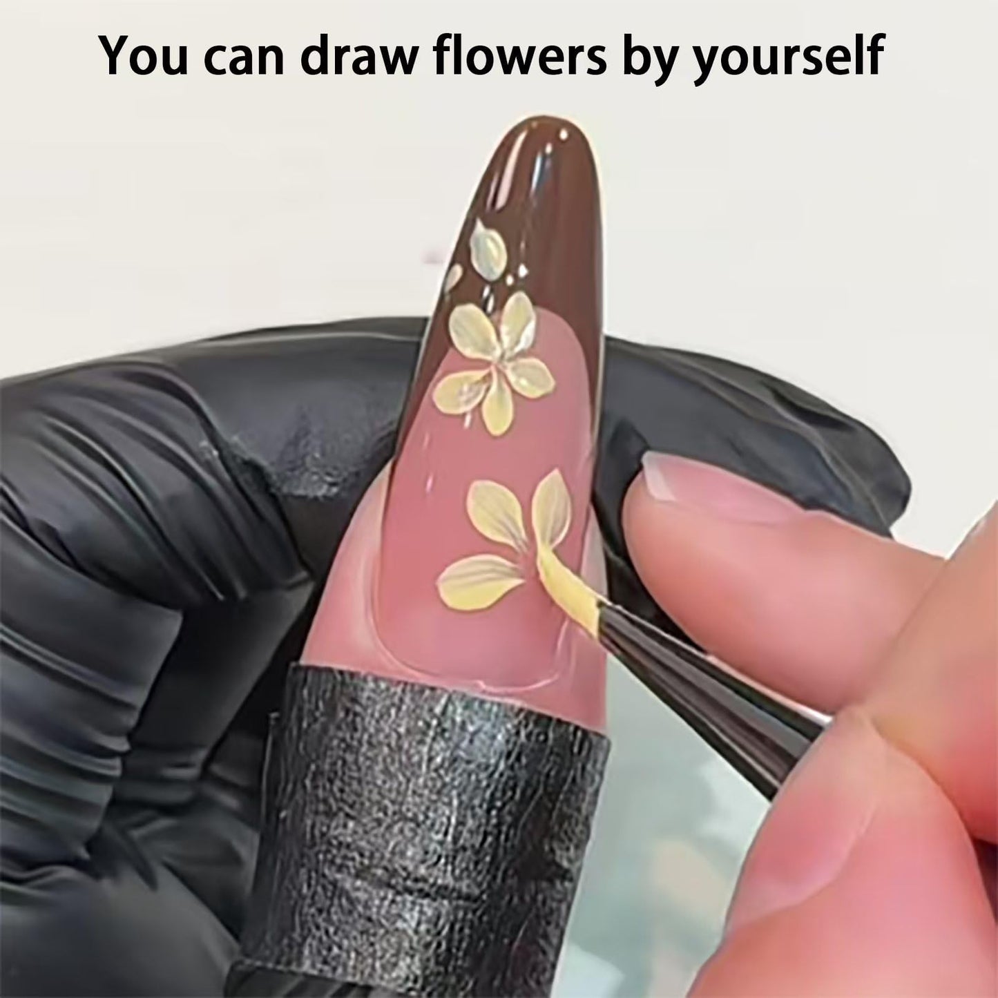 1 PACK Professional Nail Art Detail Brush, Fine Liner Brushes for Floral Design,Nail Brush for Drawing Petals and Butterflies (SHB)