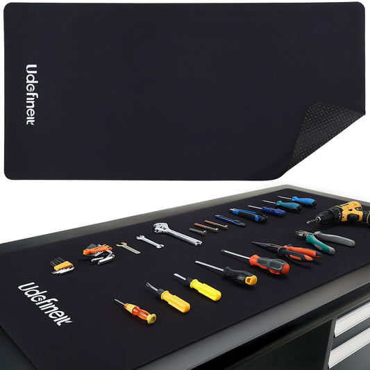 Workbench Mat 48"x24", 0.16"(4mm) Thick Tool Mat, Tear-Resistant & Scratch-Resistant Work Pad with Silicone Strip Anti-Slip Base, Large Worktable Protector Pad for Woodworking/Crafting/Tool Protection