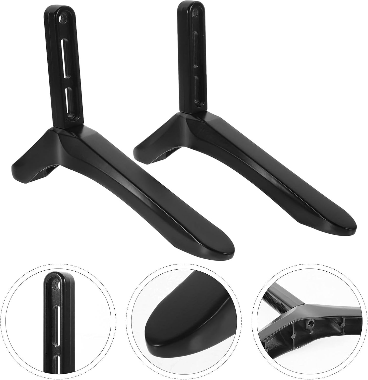 BESPORTBLE Tv Stand Base Replacement with Screws Stable Black Tv Holder Bracket for Desktop Use for Flat Screen