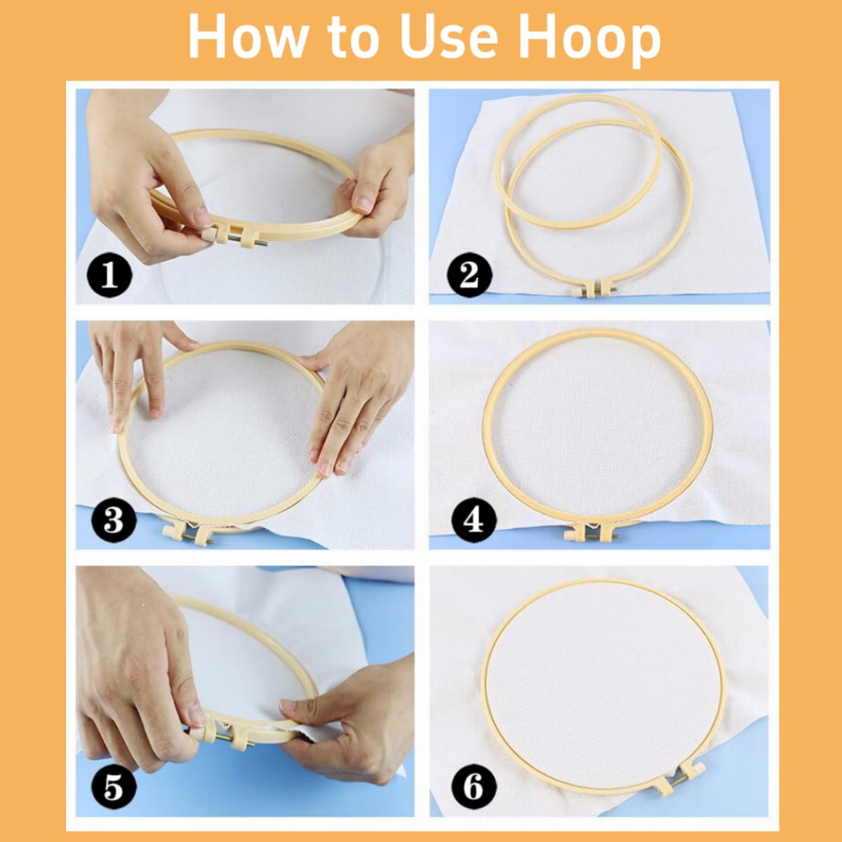 DIY Punch Needle Kits Cute Black and White Sheep Flowers Easy for Beginners Punch Needle Embroidery Set for Craft Lovers with Printed Pattern and Hoop for Home Decor 20x20cm-5