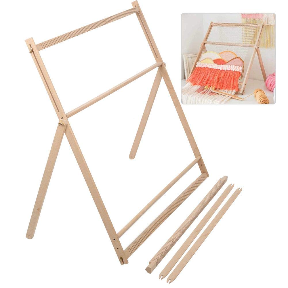 BHDD Weaving Loom,Adjustable DIY BHDD Hand Weaving Machine Hand Knitting Loom Tapestry Hand-Knitted Machine DIY Woven Set with Stand,Extra-Large Frame for Beginner(35 inchex34.6 inchex1.2 inche)