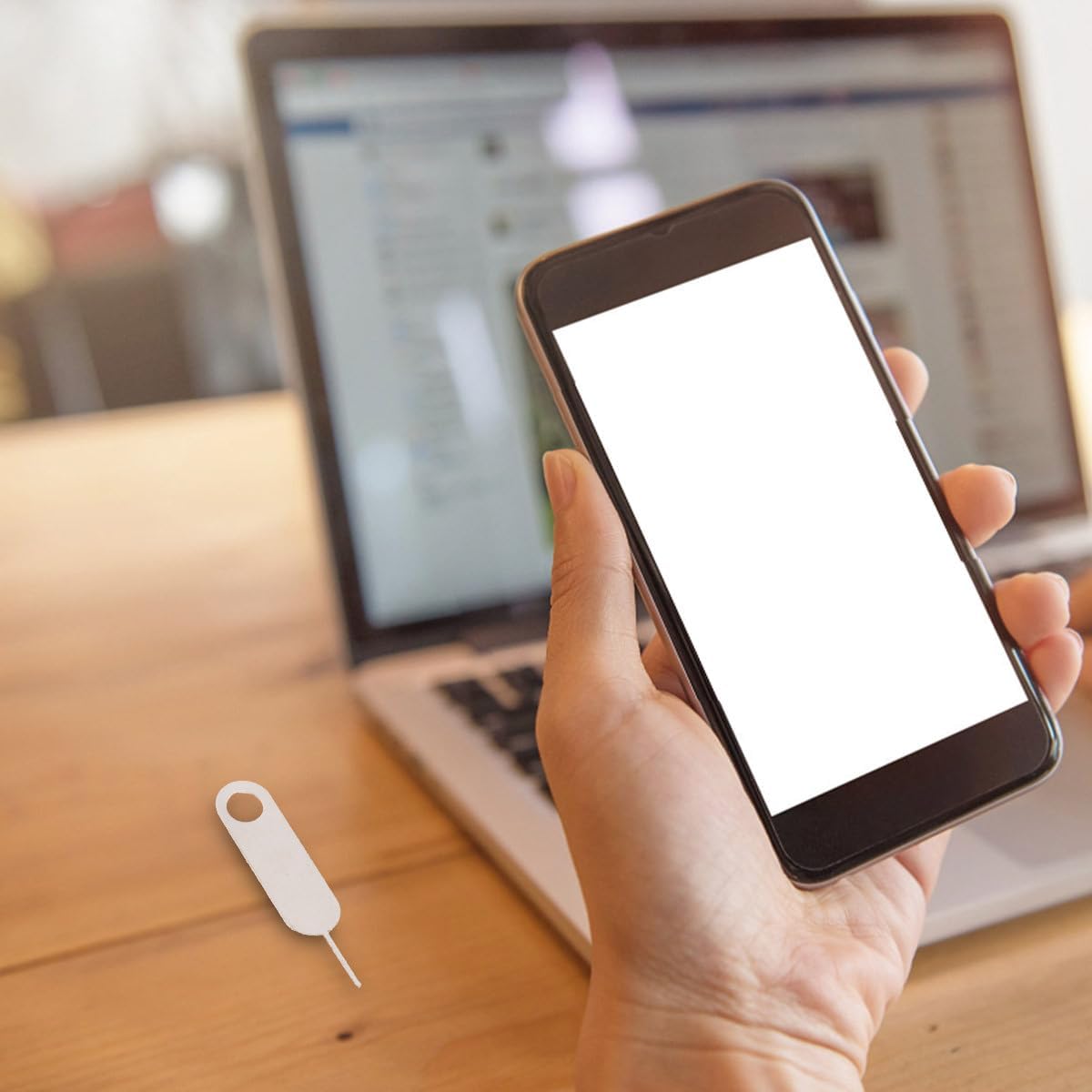 100pcs Set Operitacx Universal Sim Card Tray Eject Pin Tool for Smartphones Mobile Phone Sim Tray Remover Hard Steel