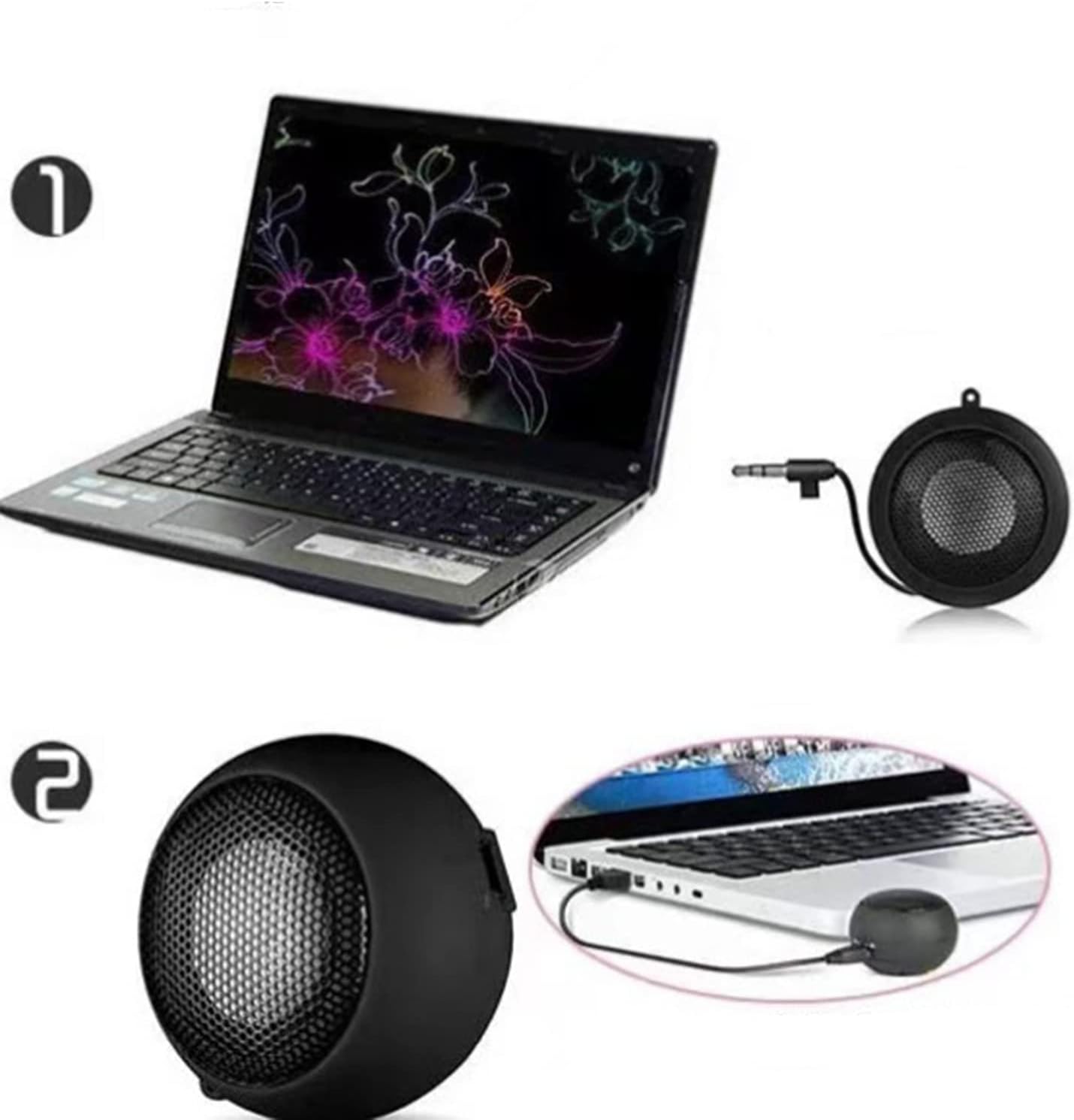 YOXIER Mini Portable Hamburger Speaker in Black Ideal for On-the-Go