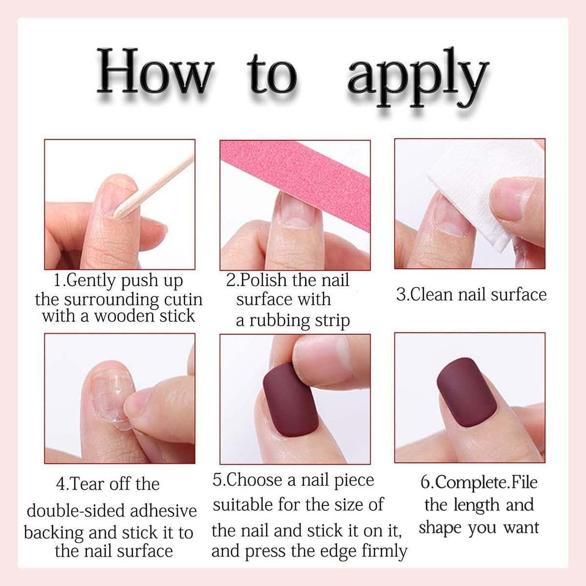 Short Almond Press on Nails Pink Flower Fake Nails Spring Summer Nails Press ons with Design,Reusable Artificial Nail Full Cover Stick on Nails for Women Manicure 24Pcs