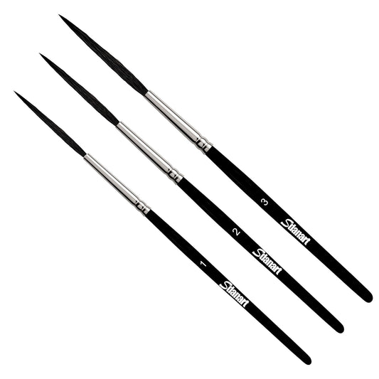 Sdanart Scroll Pinstriping Brush,3 PCS High Performance Script Pinstripe Brushes,Made from A Blend of Squirrel Hair, Wool and Nylon，Professional Art Paintbrushes,Suitable for Artists and Beginners