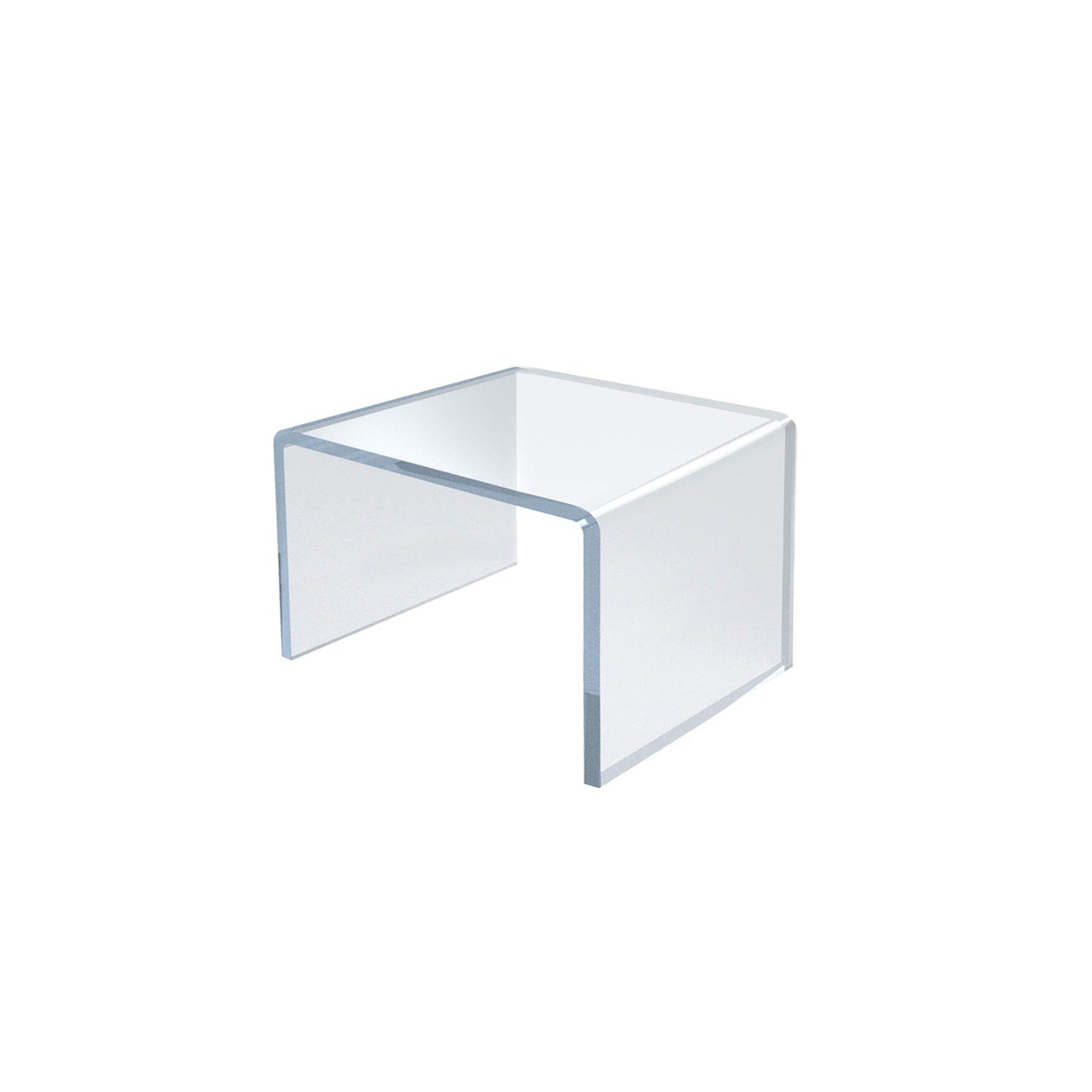 Azar Displays 515328 2.5" Square Acrylic Riser, Clear (4 Pack)