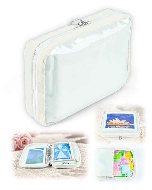 ForeverYoung All-in-One Diamond Art Storage Bag with Separate Sections for 7-Inch Small Diamond Art Kits, Portable & Travel-Friendly, Diamond Painting Accessories and Tools for Lovers (Bag Only)