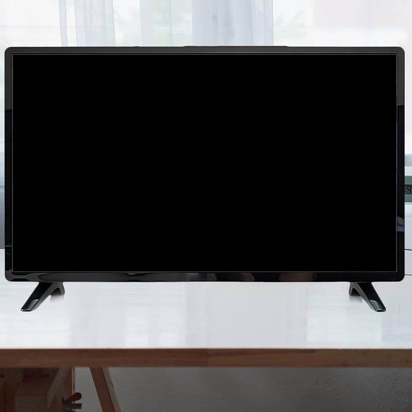 CONGARTENO TV Support Bracket with Screws Black TV Base Pedestal Stand Support for Household Entertainment Furniture