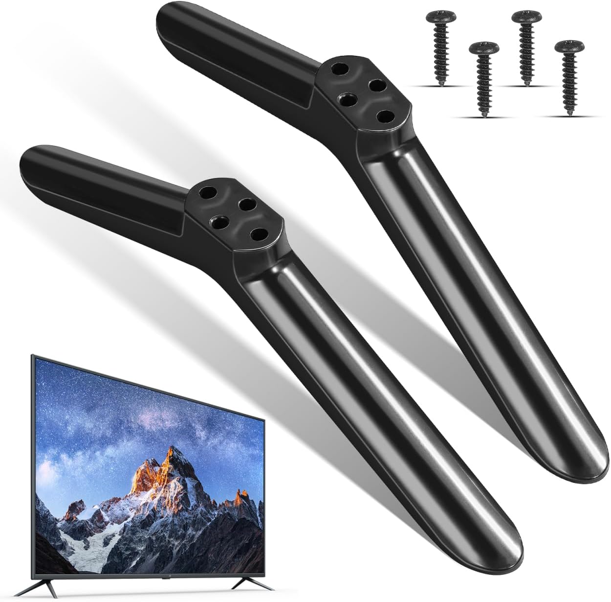 40 Inch Universal TV Stand Legs with Screws Replacement TV Feet for LCD LED Plasma Tabletop Base Stand Legs Television