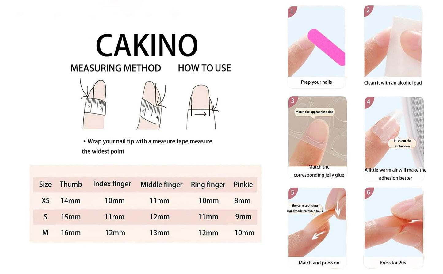 10Pcs Medium Almond Handmade Press On Nails | Easy Apply & Remove, Reusable Salon Quality Nails | Sweet Pink & Red Fake Nails with 3D Strawberry & Floral Accents (A008, S)